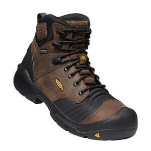 Keen Mens Portland 6" WP Boot US 11D EU 44.5 Black Brown Carbon Toe Leather NIB